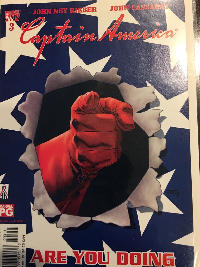 Captain America (2002) (signed) - Marvel Comics (3 - Aug 2002) comic book collectible [Barcode 75960605153300311] - Main Image 1
