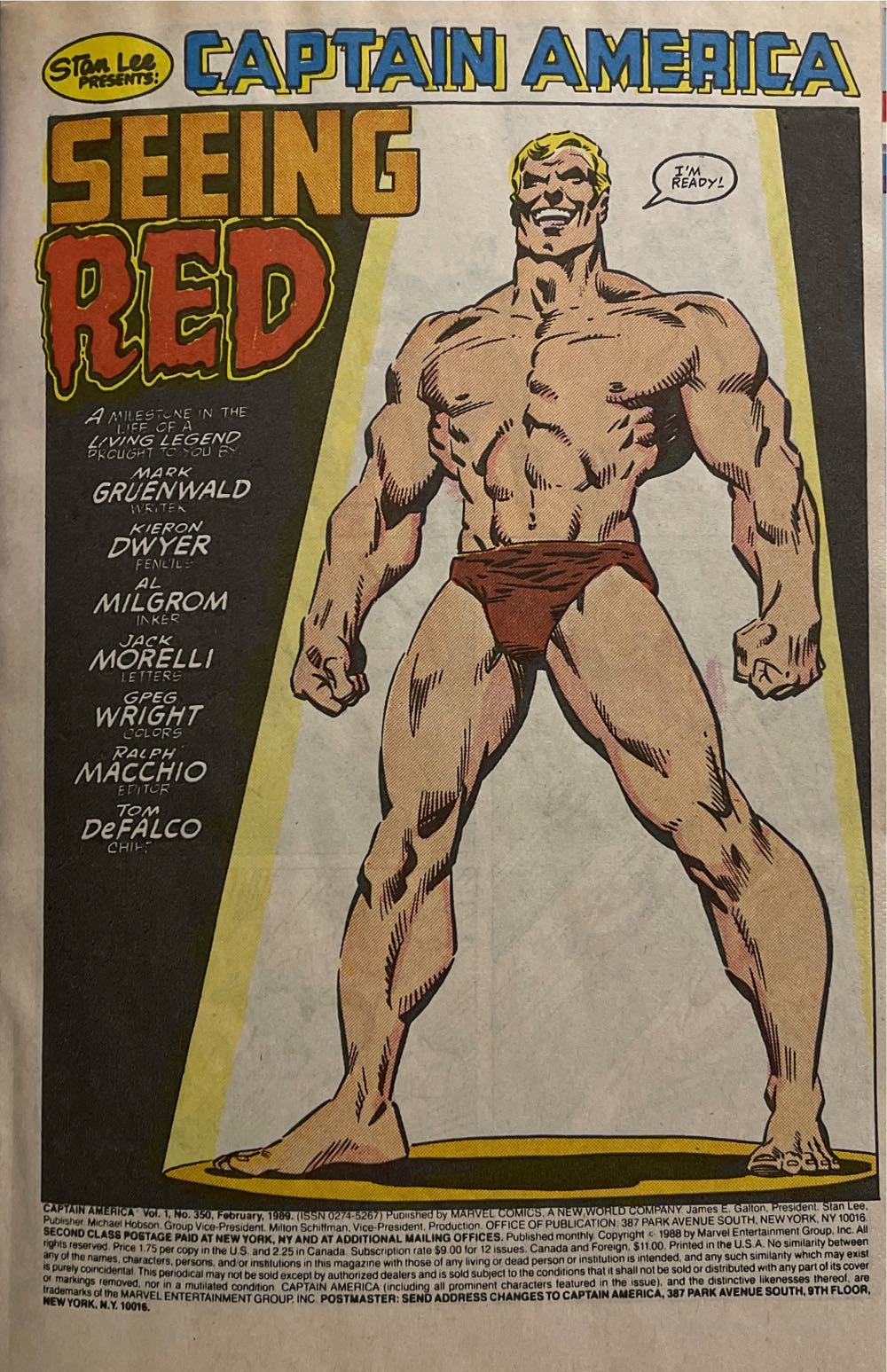 Captain America V1 - Marvel (350 - Feb 1989) comic book collectible - Main Image 2