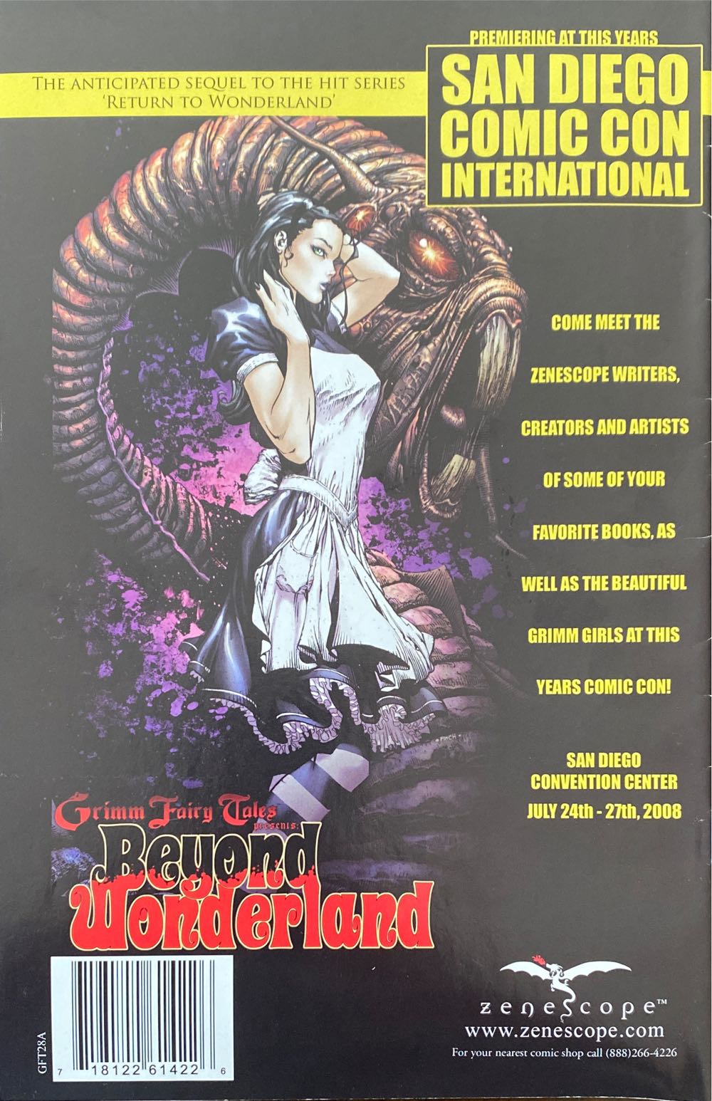 Grimm Fairy Tales - Zenescope (28 - Jun 2008) comic book collectible [Barcode 718122614226] - Main Image 2