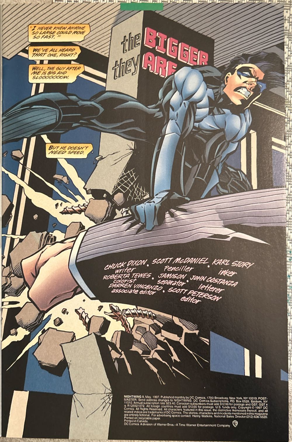 Nightwing - DC (8 - May 1997) comic book collectible [Barcode 76194120739100811] - Main Image 3