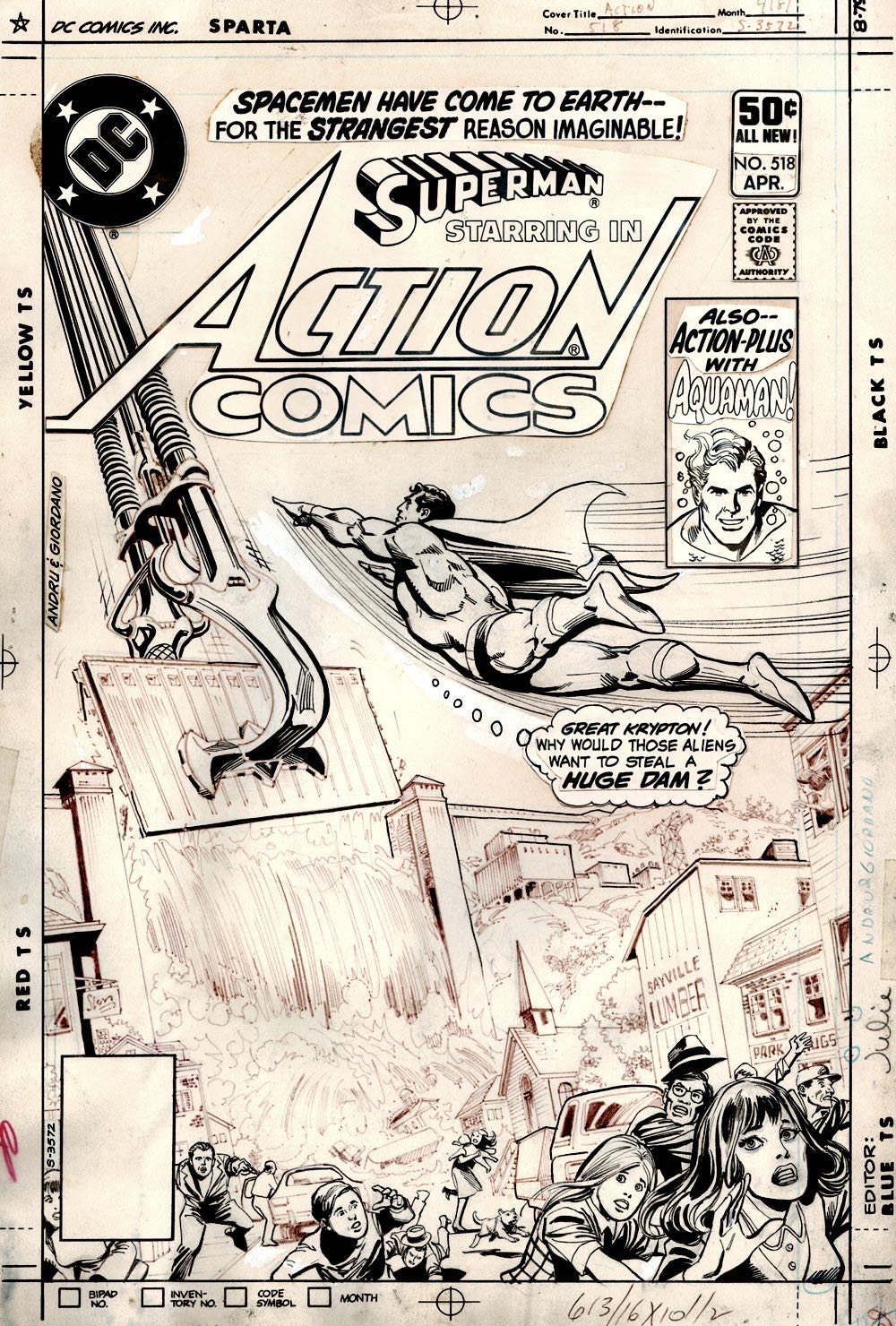 Action Comics - DC (Detective Comics) (518 - Apr 1981) comic book collectible - Main Image 3