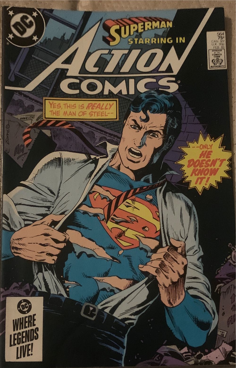 Action Comics - DC Comics (564 - Feb 1985) comic book collectible - Main Image 3
