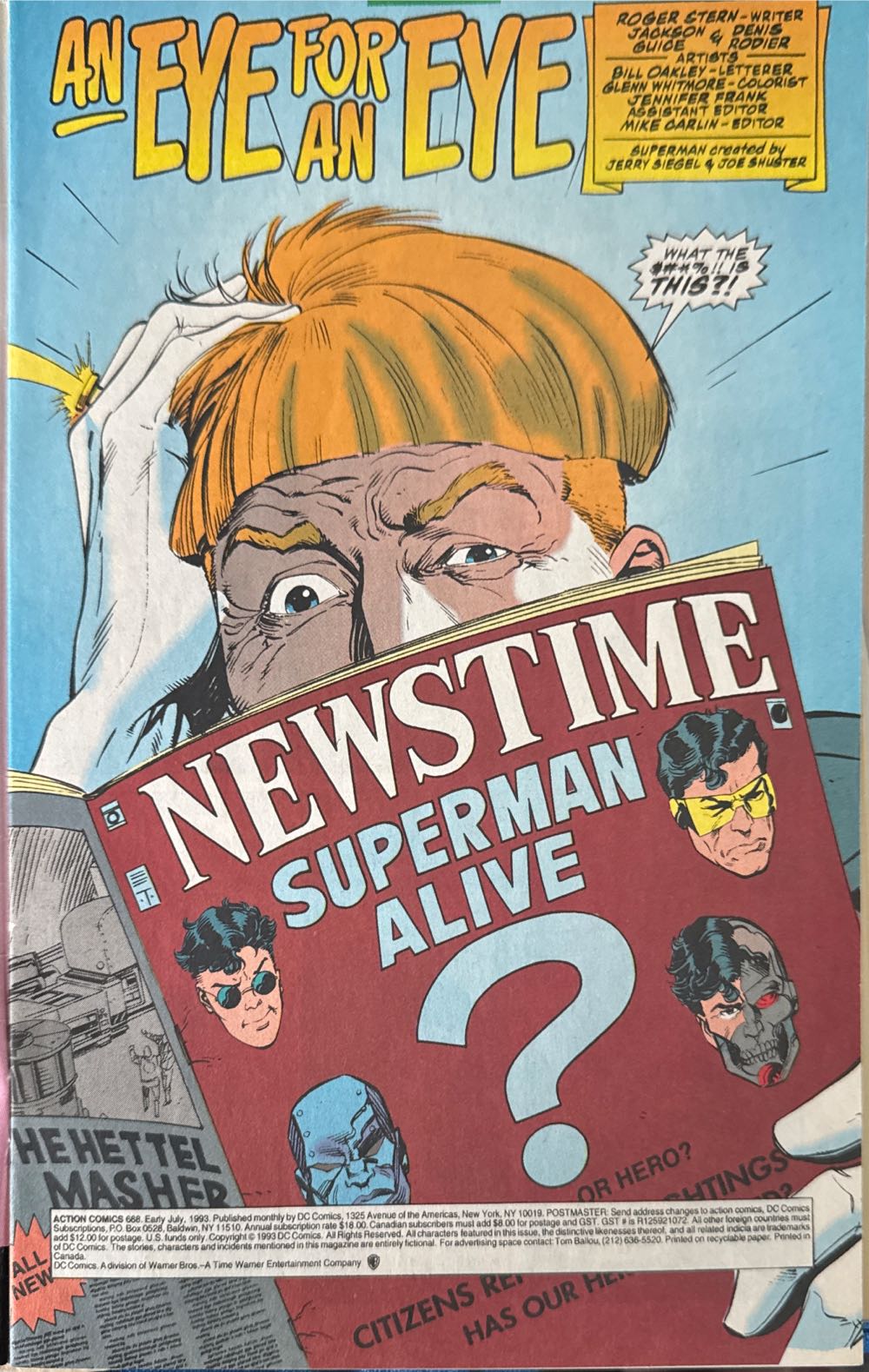 Action Comics - DC Comics (688 - Jul 1993) comic book collectible [Barcode 07098930410926] - Main Image 3