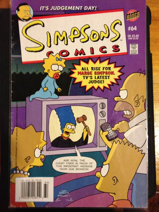 Simpsons Comics  (64 - Aug 2001) comic book collectible [Barcode 0060987626] - Main Image 1