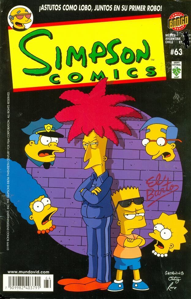 Simpsons Comics - Bongo Comics (63) comic book collectible [Barcode 759606028511] - Main Image 3
