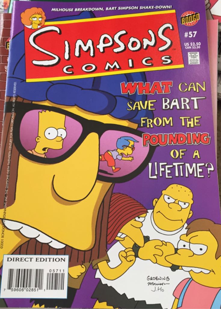 Simpsons Comics - Bongo Comics (57 - Apr 2001) comic book collectible [Barcode 759606028511] - Main Image 1