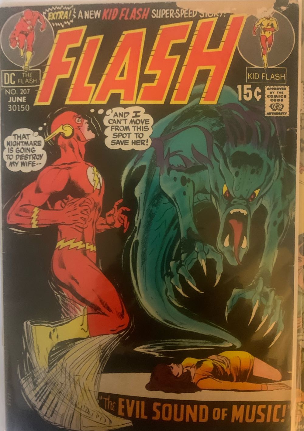 The Flash - DC Comics (207 - Jun 1971) comic book collectible [Barcode 761941279695] - Main Image 2