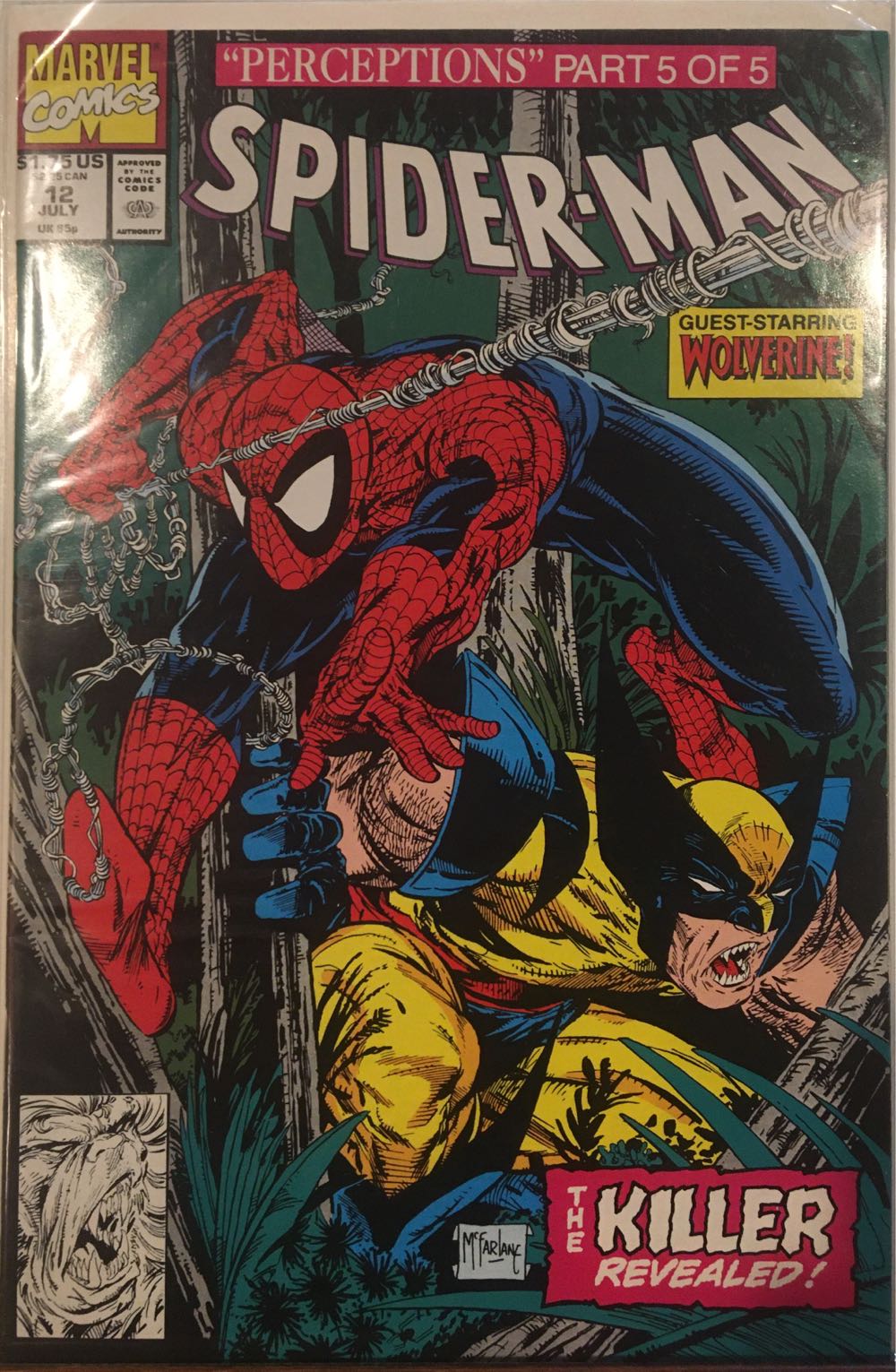Spider-Man - Marvel Comics (12 - Jul 1991) comic book collectible [Barcode 071486013877] - Main Image 2