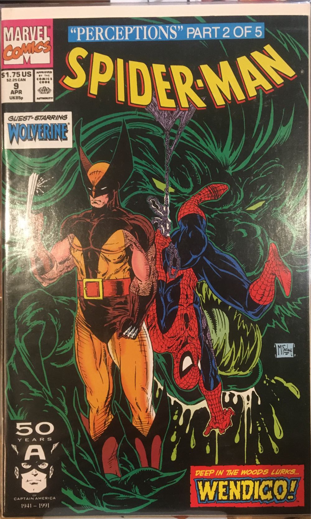 Spider-Man - Marvel Comics (9 - Apr 1991) comic book collectible [Barcode 071486013211] - Main Image 2