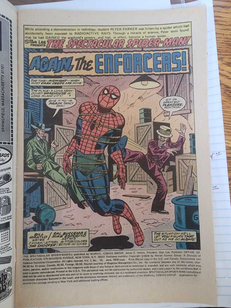 Spectacular Spider-Man, The - Marvel Comics (19 - Jun 1978) comic book collectible [Barcode 071486021995] - Main Image 2