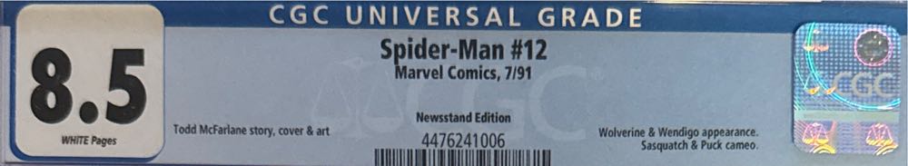 Spider-Man - Marvel Comics (12 - Jul 1991) comic book collectible [Barcode 07148601321107] - Main Image 3