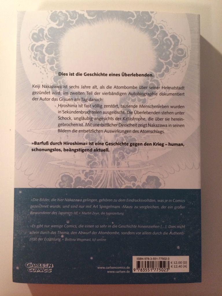 Barfuss Durch Hiroshima: Der Tag Danach - Carlsen Comics (2 - Jan 2024) comic book collectible [Barcode 9783551775023] - Main Image 2