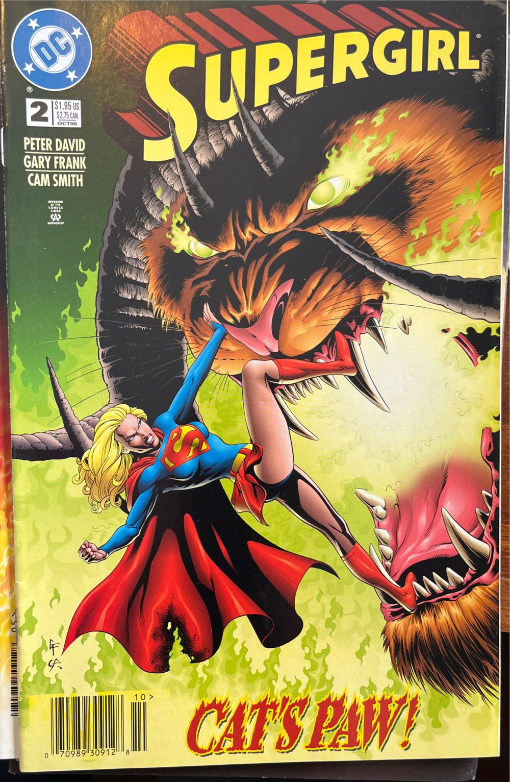 Supergirl  (2 - Oct 1996) comic book collectible [Barcode 761941207834] - Main Image 2