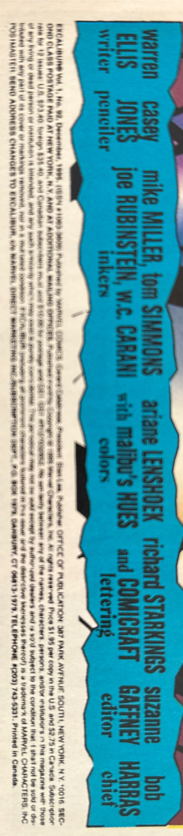 Excalibur - Marvel Comics (92 - Dec 1995) comic book collectible [Barcode 759606040575] - Main Image 3