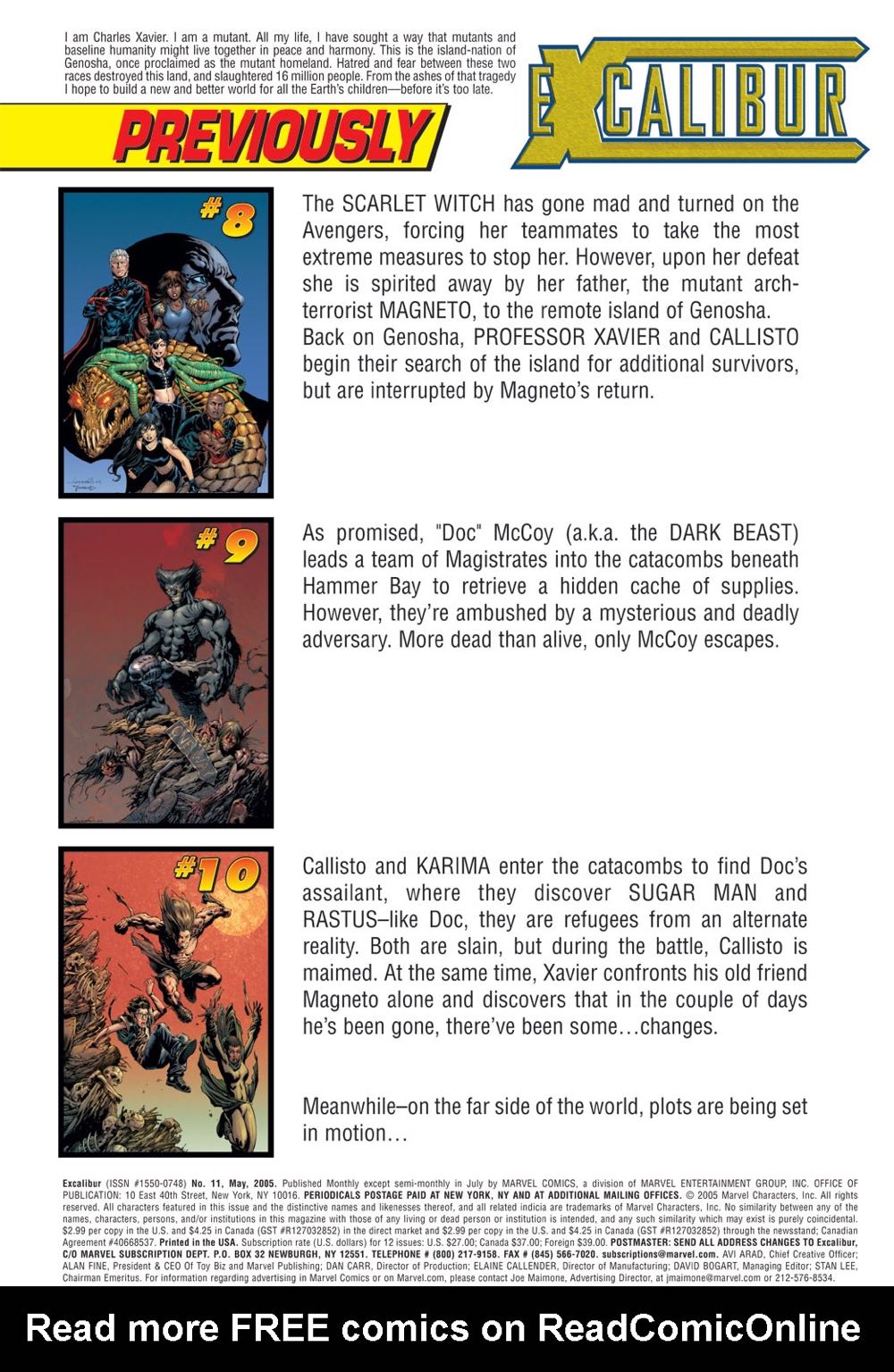 Excalibur Vol. 3 - Marvel Comics (11 - 05/2005) comic book collectible [Barcode 759606055401] - Main Image 2