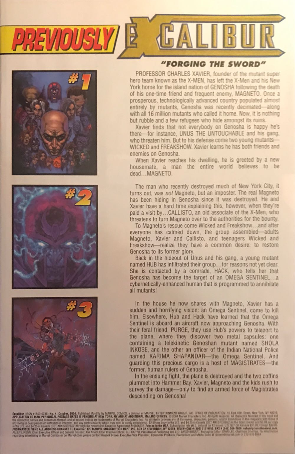 Excalibur (Vol. 3) - Marvel Comics (4 - Oct 2004) comic book collectible [Barcode 75960605540100411] - Main Image 3