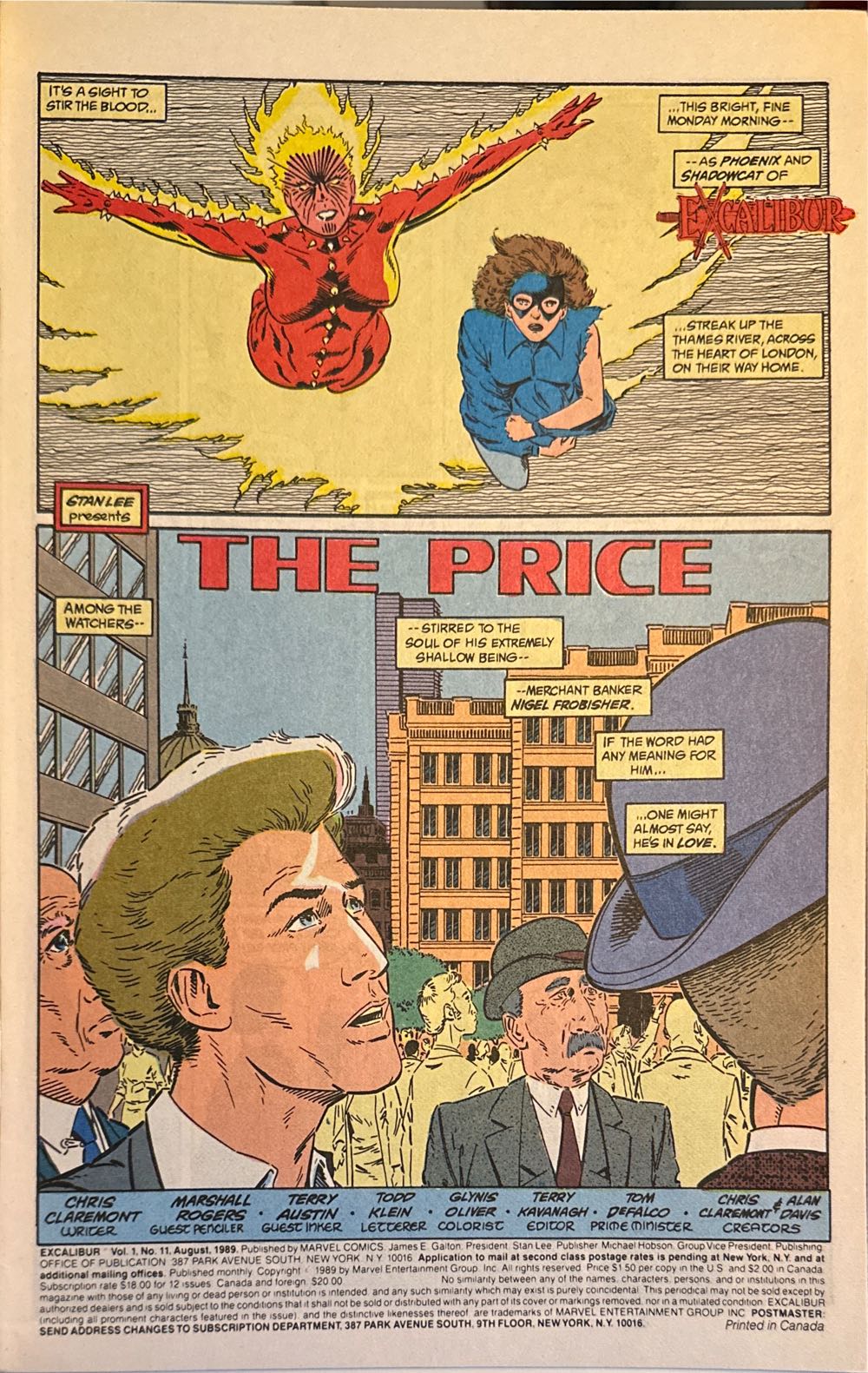 Excalibur - Marvel (11 - Aug 1989) comic book collectible [Barcode 759606055401] - Main Image 2