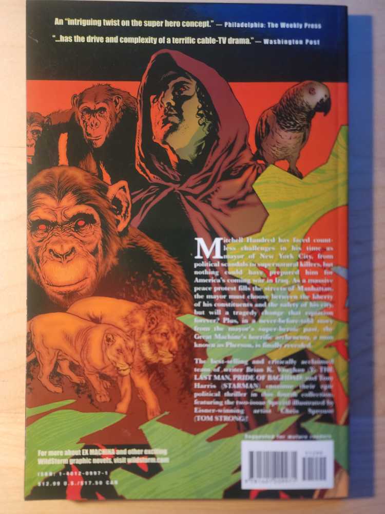 Ex Machina Vol.4 March To War - Wildstorm (4 - Oct 2006) comic book collectible [Barcode 9781401209971] - Main Image 2