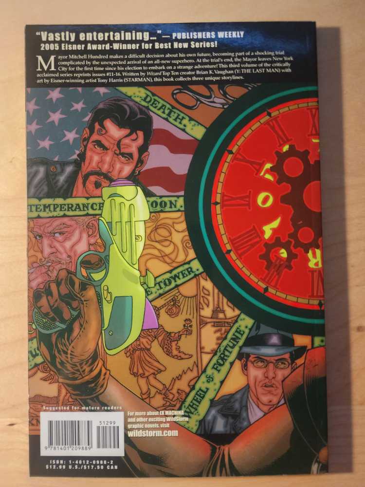 Ex Machina Vol. 3: Fact v. Fiction - Wildstorm (3 - 10/2006) comic book collectible [Barcode 9781401209889] - Main Image 2