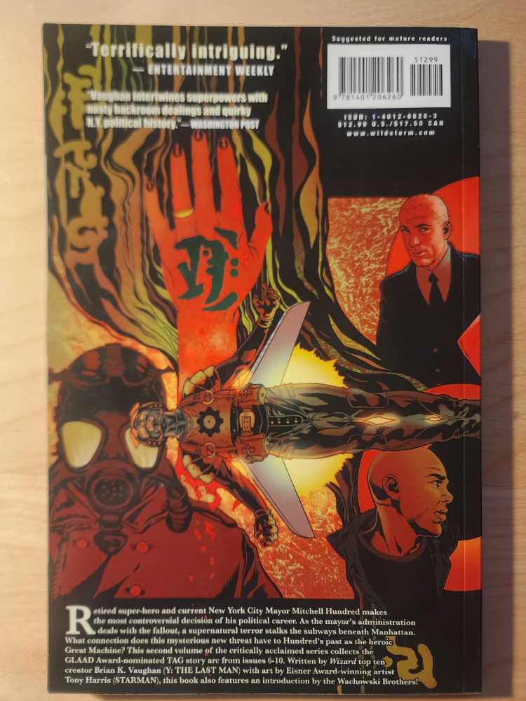 Ex Machina Vol.2 Tag - Wildstorm (2 - Oct 2005) comic book collectible [Barcode 9781401206260] - Main Image 2