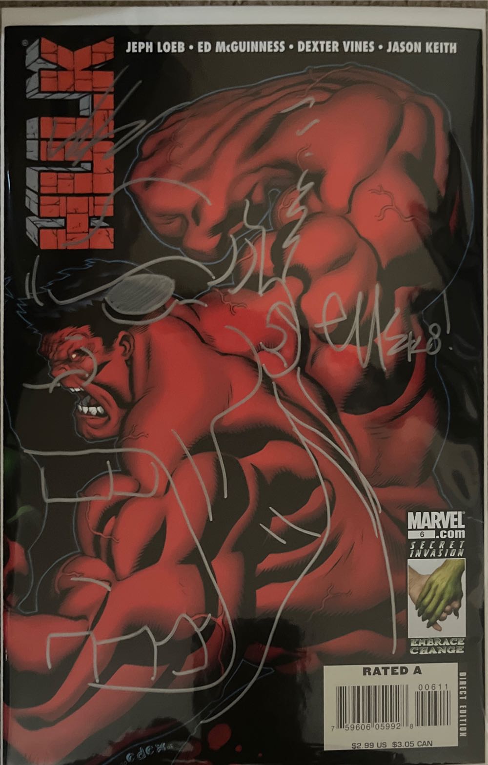Hulk - Marvel (6 - Oct 2008) comic book collectible [Barcode 75960605992800611] - Main Image 2