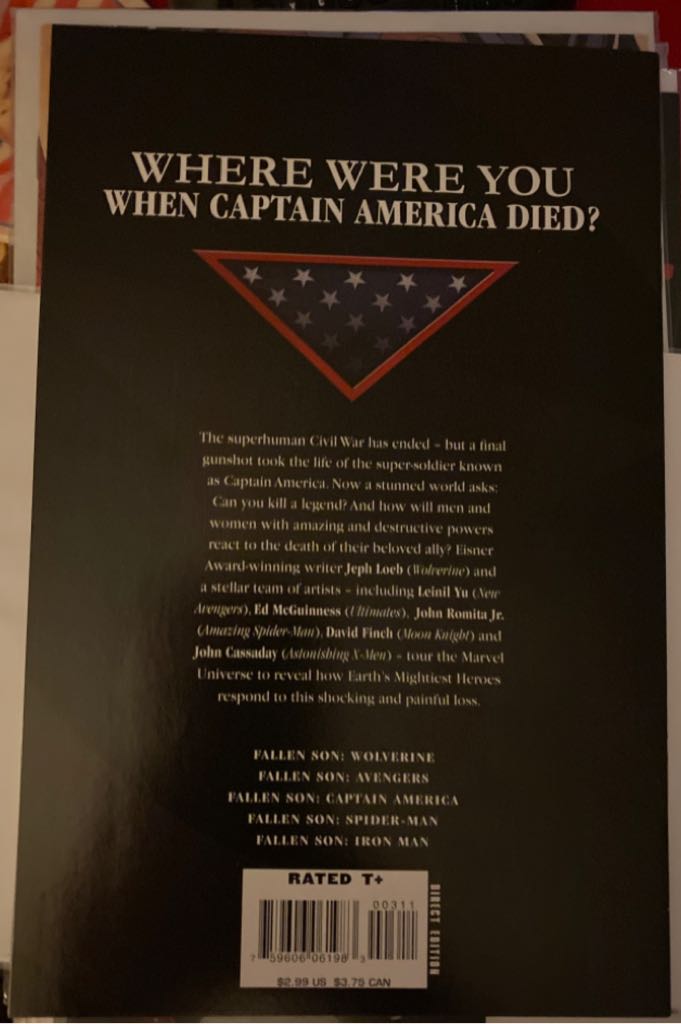Fallen Son The Death Of Captain America - Marvel Comics (3 - Jul 2007) comic book collectible [Barcode 75960606198300311] - Main Image 2