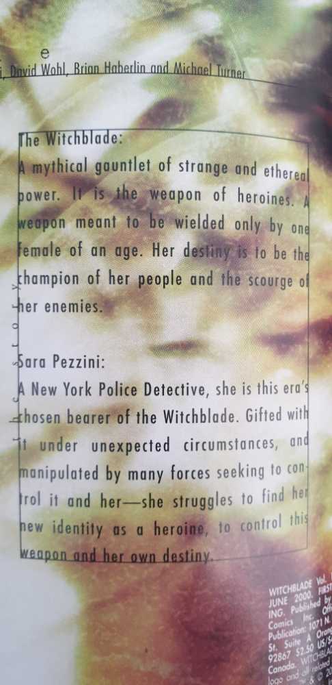 Witchblade #40 - Image/ Top Cow (40 - Jun 2000) comic book collectible [Barcode 709853072010] - Main Image 2