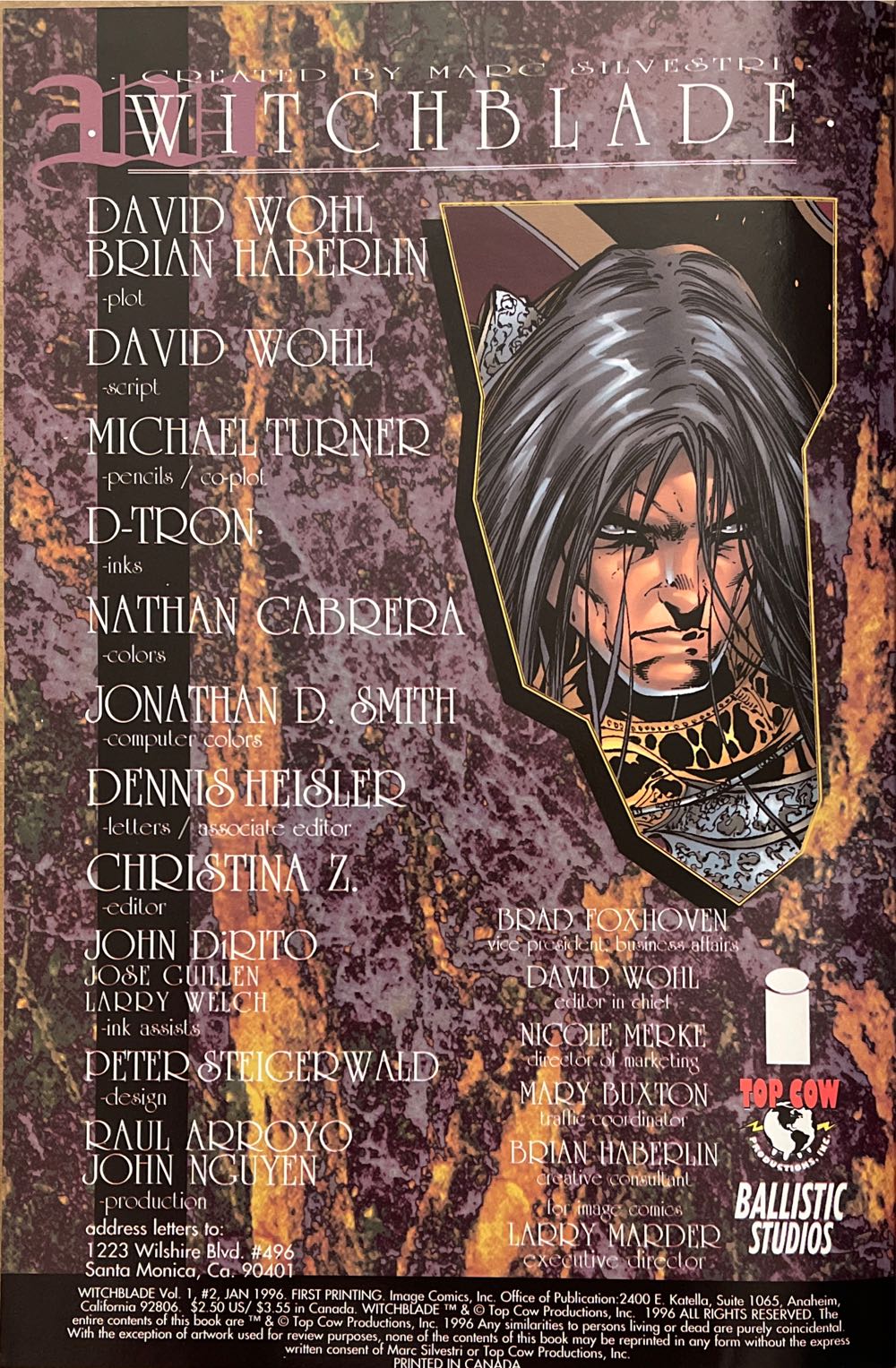 Witchblade (vol.1) - Image Comics (2 - Jan 1996) comic book collectible - Main Image 2