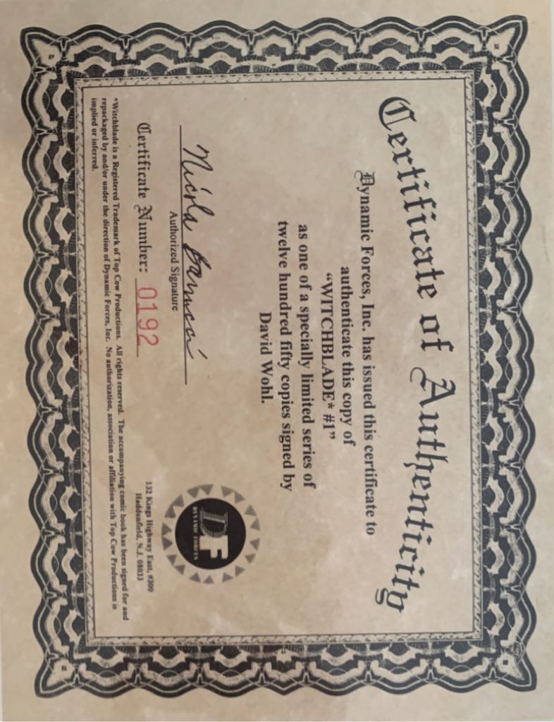 Witchblade (vol.1) - Image Comics/Top Cow Productions (1-Signed - Nov 1995) comic book collectible - Main Image 2