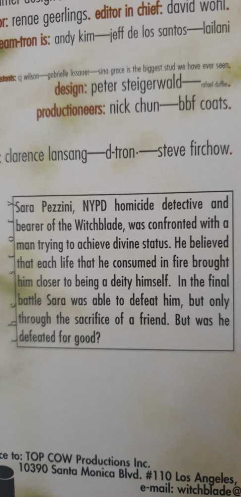 Witchblade - Image Comics & Top Cow Productions (49 - Aug 2001) comic book collectible - Main Image 2