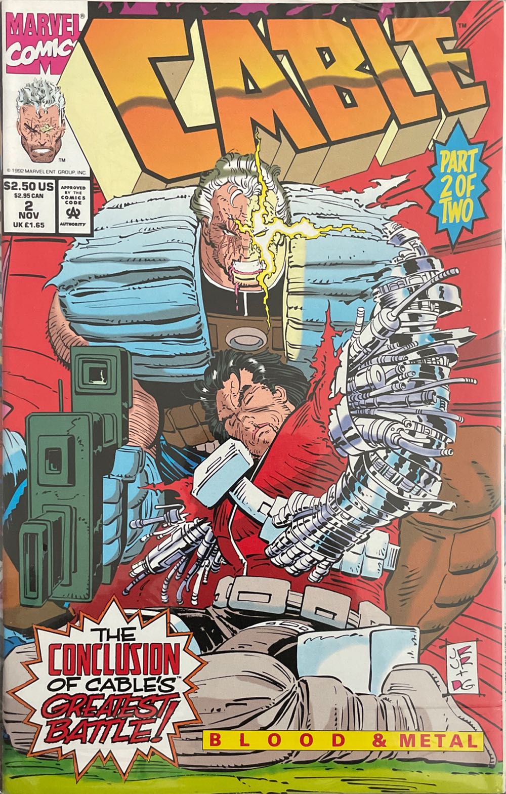 Cable: Blood And Metal - Marvel (2 - Nov 1992) comic book collectible [Barcode 071486019138] - Main Image 2