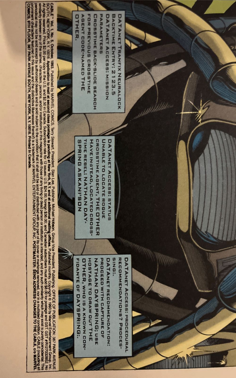 Cable - Marvel Comics (5 - Nov 1993) comic book collectible [Barcode 75960601362300511] - Main Image 3