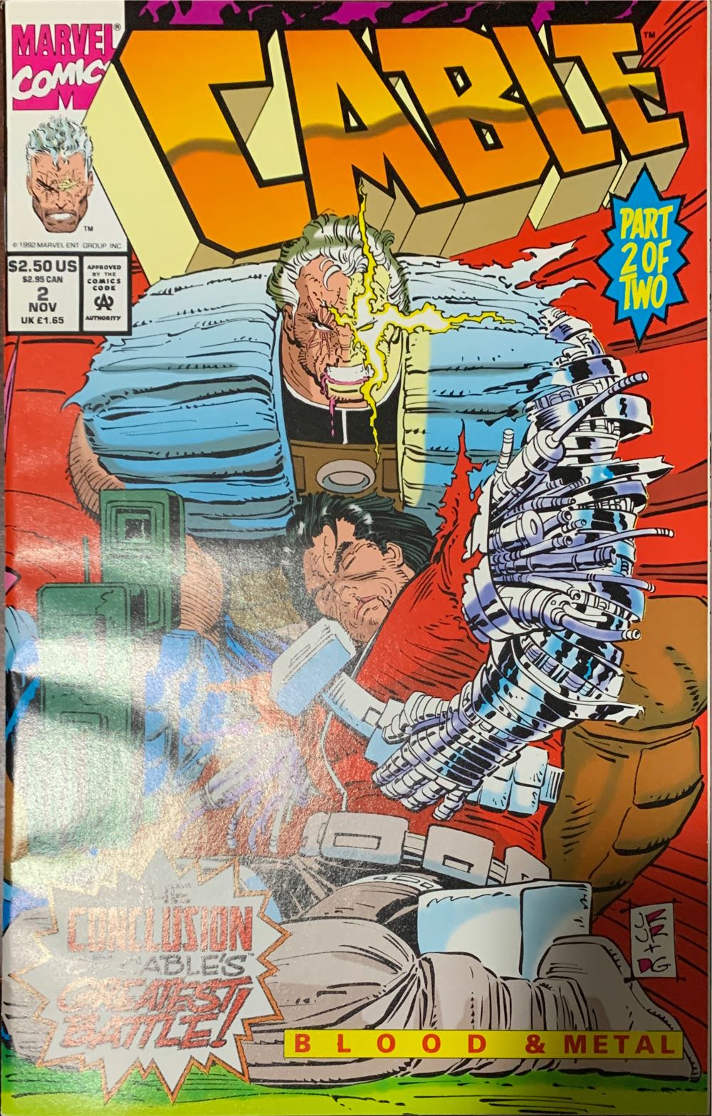 Cable: Blood & Metal - Marvel (2 - Nov 1992) comic book collectible - Main Image 3