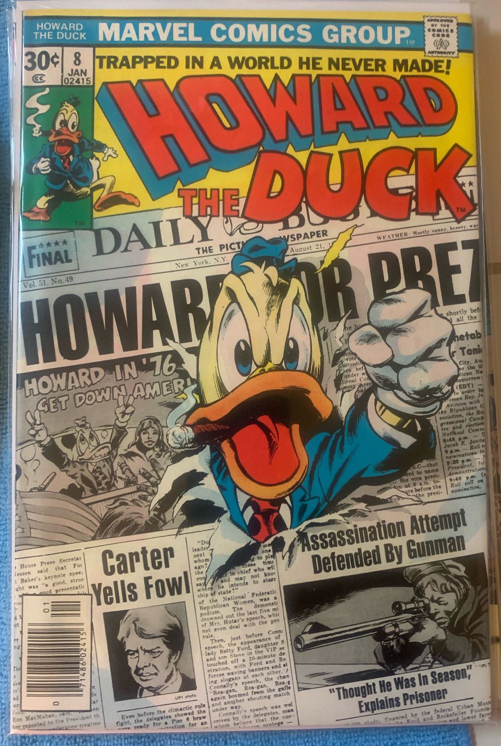 Howard The Duck - Marvel (8 - Jan 1977) comic book collectible [Barcode 759606061600] - Main Image 2