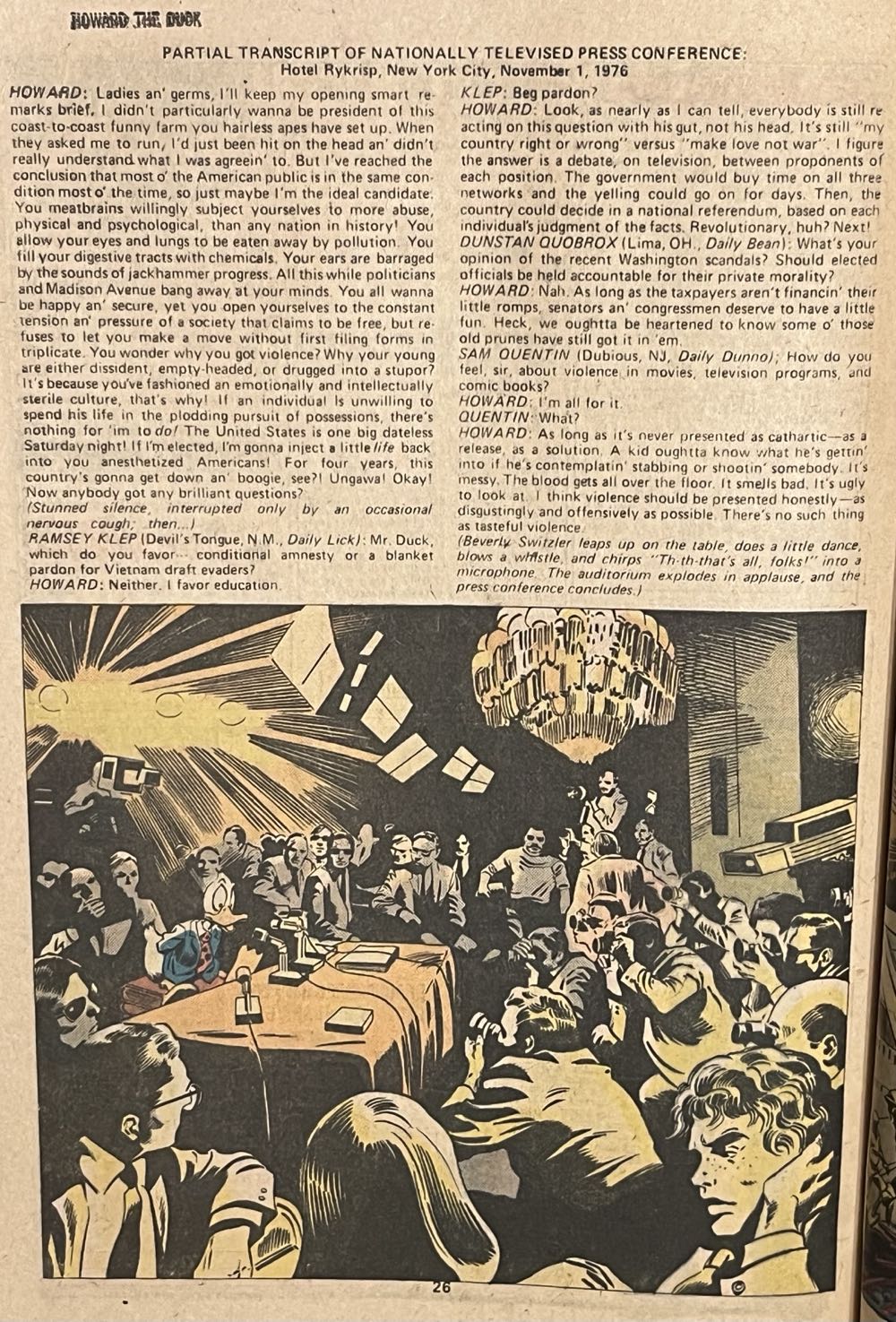 Howard The Duck - Marvel Comics (8 - Jan 1977) comic book collectible [Barcode 07148602415601] - Main Image 3