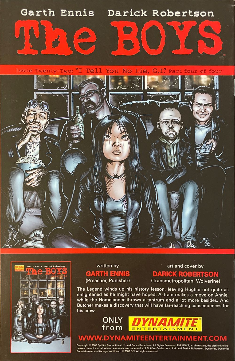 The Boys - Dynamite Entertainment (21 - Aug 2008) comic book collectible [Barcode 725130101167] - Main Image 2