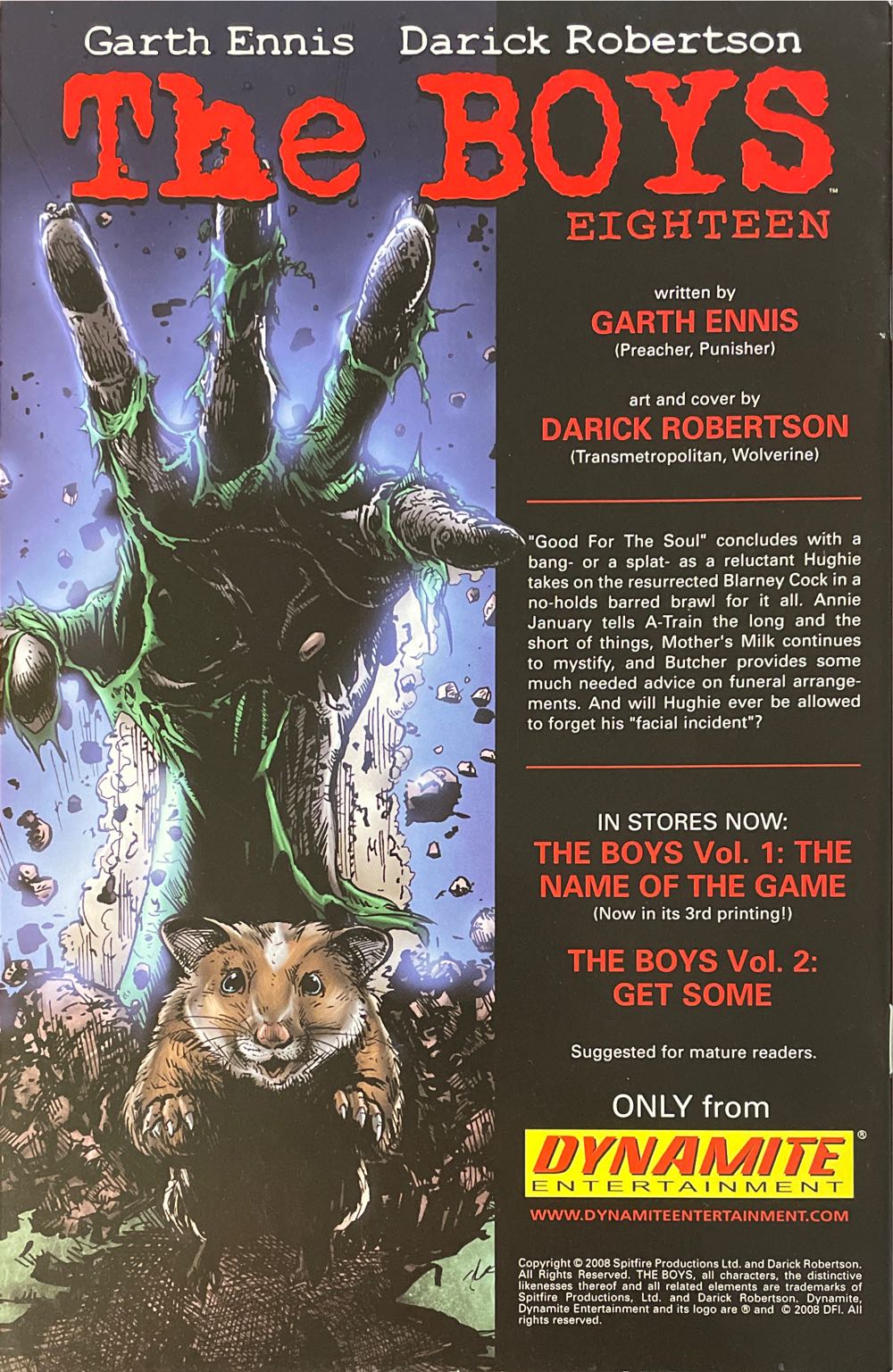 The Boys - Dynamite Entertainment (17 - Apr 2008) comic book collectible [Barcode 725130094964] - Main Image 2