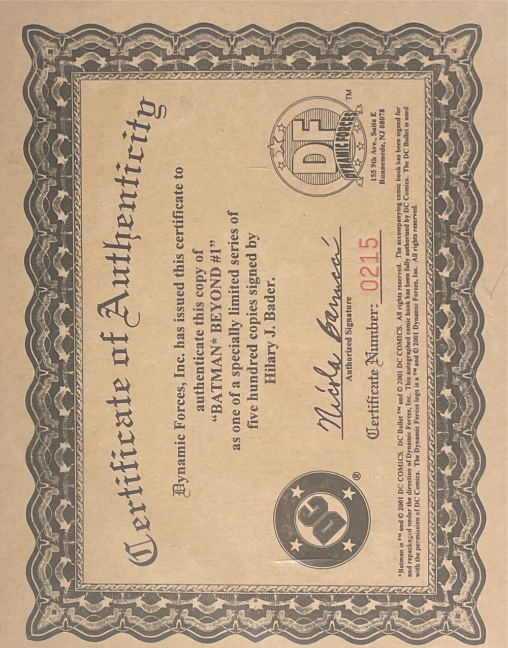 Batman Beyond - DC Comics (1 - Nov 1999) comic book collectible [Barcode 76194122060400111] - Main Image 2