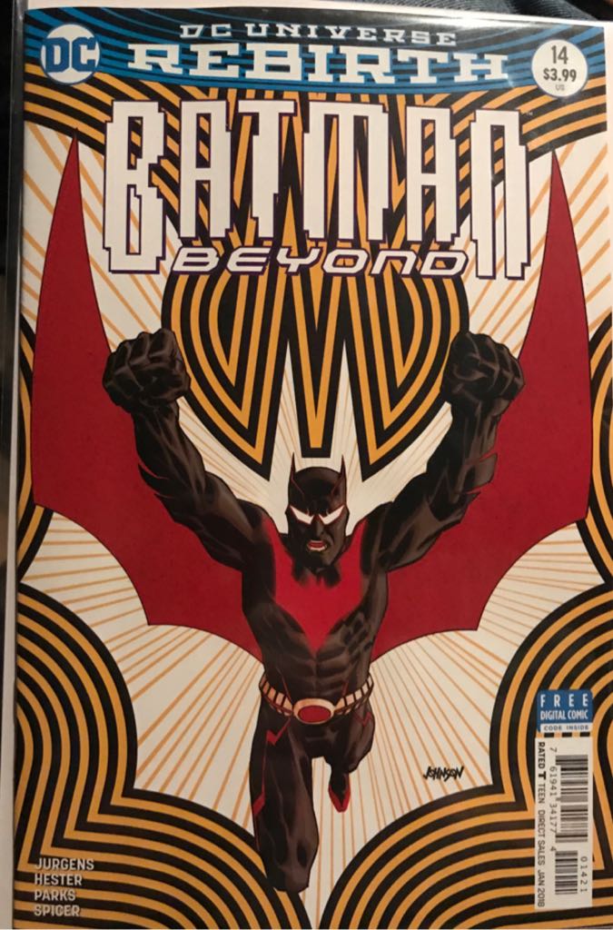 Batman Beyond: Rebirth - DC Comics (14 - Jan 2018) comic book collectible [Barcode 76194134177401421] - Main Image 1