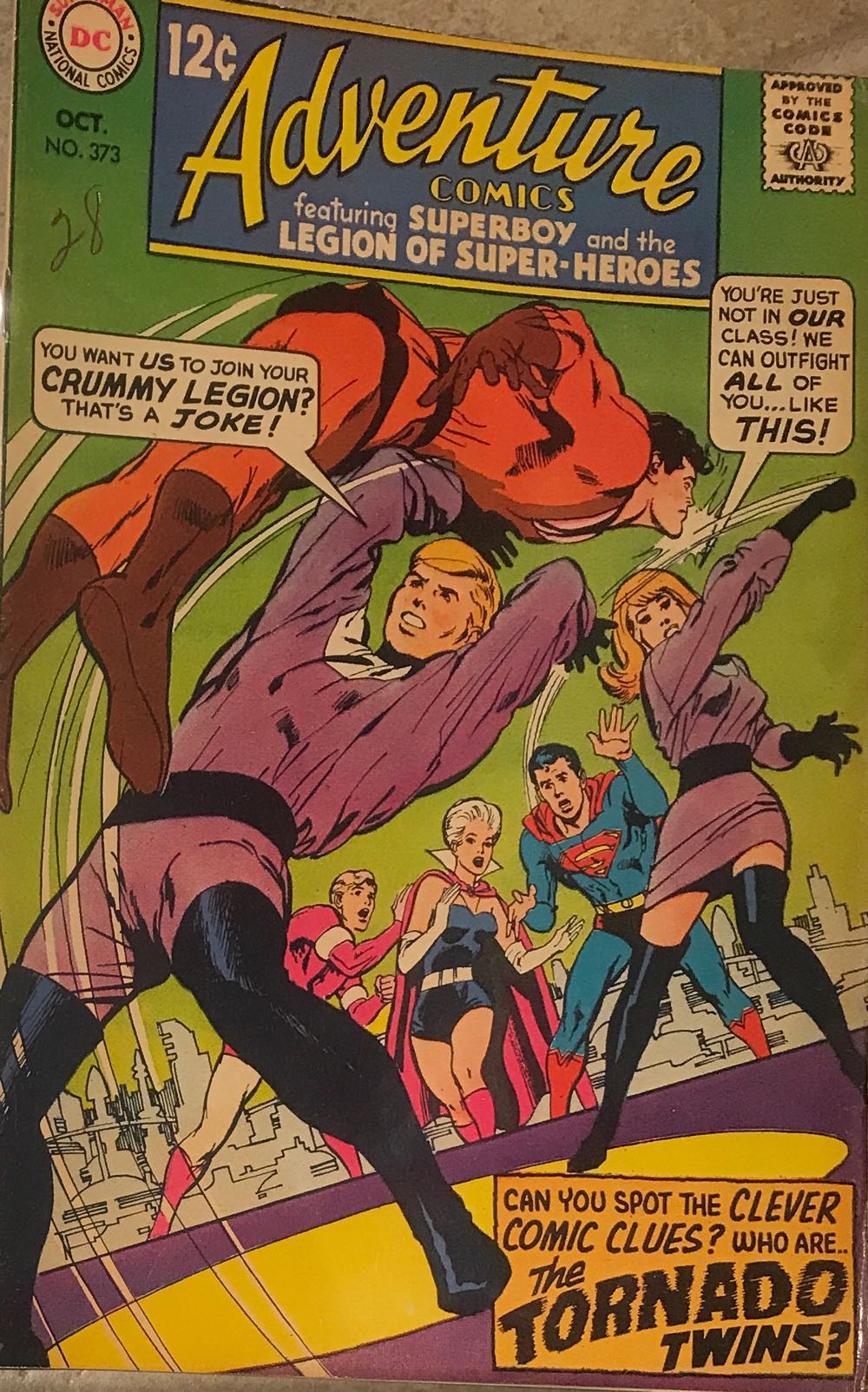 Adventure Comics - DC Comics (373 - Oct 1968) comic book collectible [Barcode 619412810201111] - Main Image 2