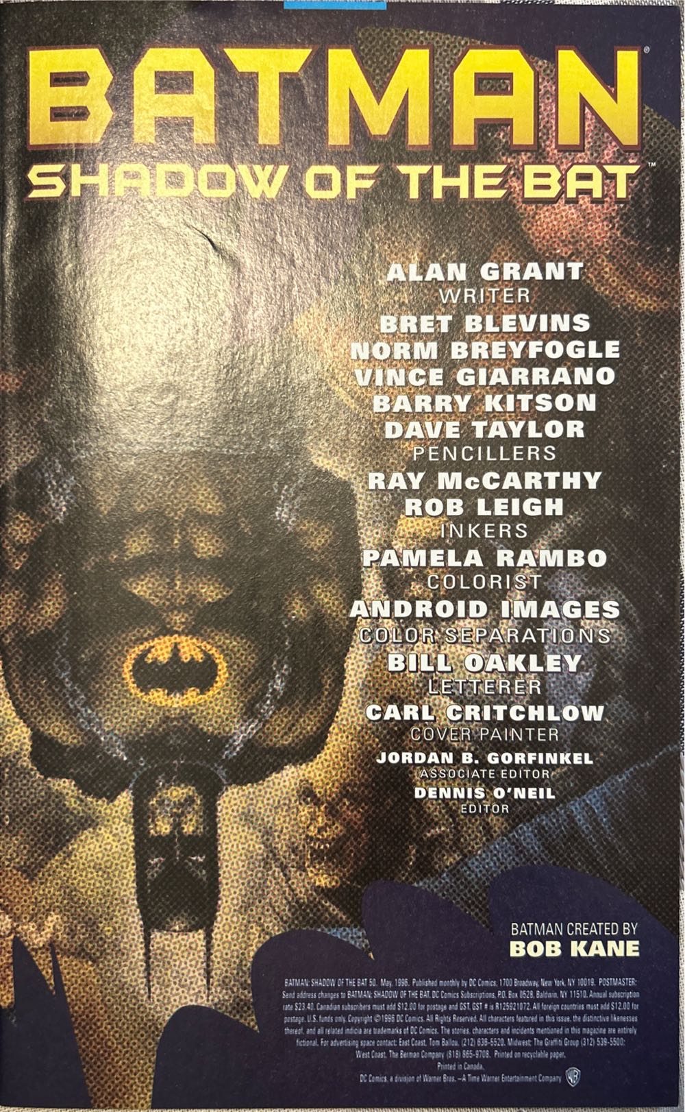 Batman: Shadow of the Bat - DC Comics (50 - May 1996) comic book collectible [Barcode 76194120009505011] - Main Image 3