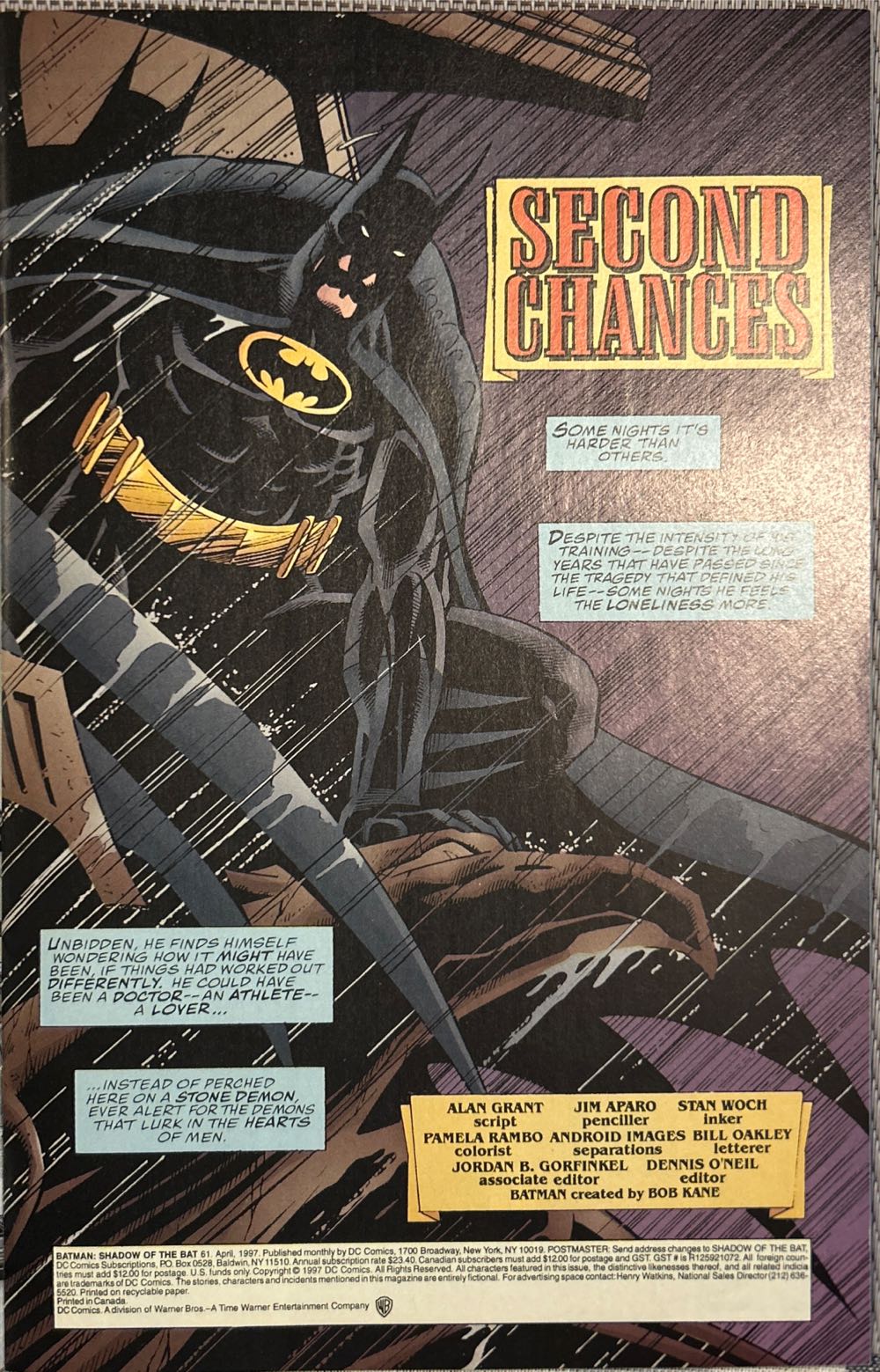 Batman: Shadow of the Bat - DC Comics (61 - Apr 1997) comic book collectible [Barcode 76194120009506111] - Main Image 3