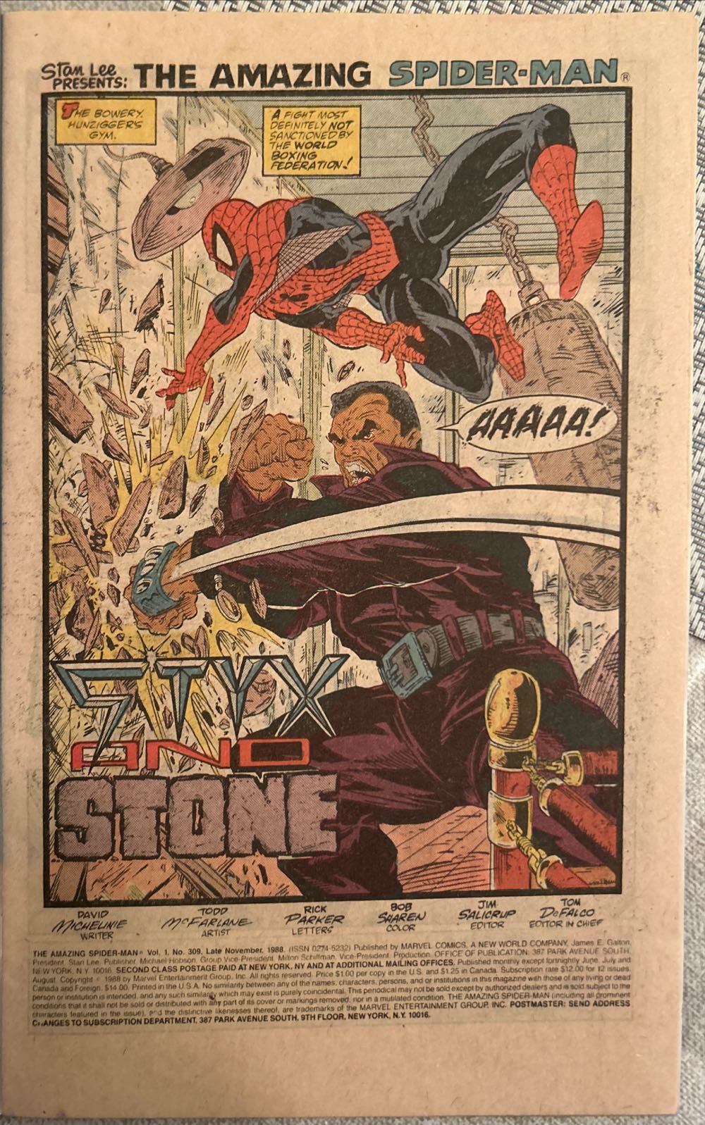 The Amazing Spider-Man - Marvel Comics (309 - Nov 1988) comic book collectible [Barcode 07148602457614] - Main Image 3