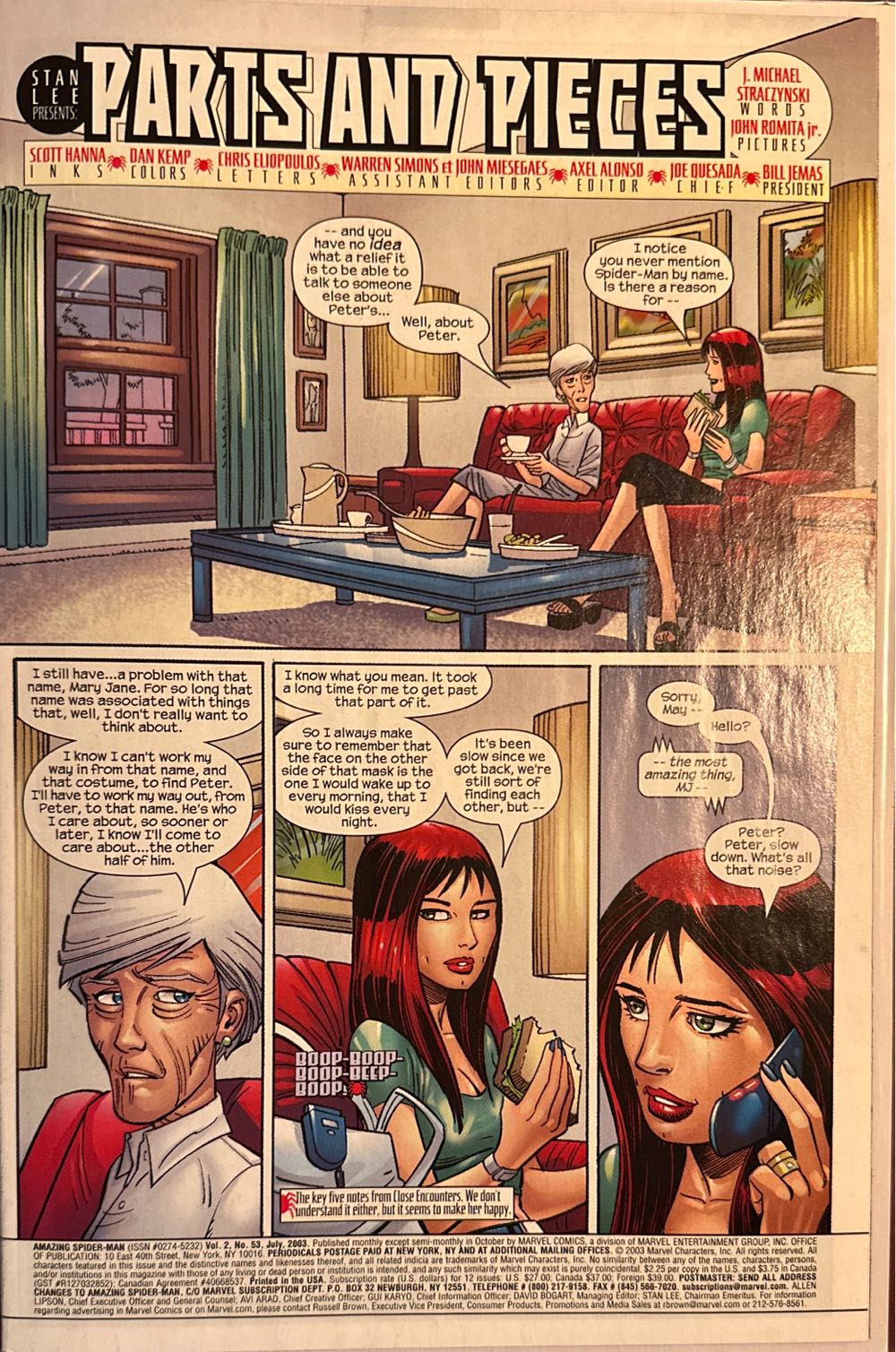 The Amazing Spider-Man - Marvel Comics (53 - Jul 2003) comic book collectible [Barcode 75960604716105311] - Main Image 2