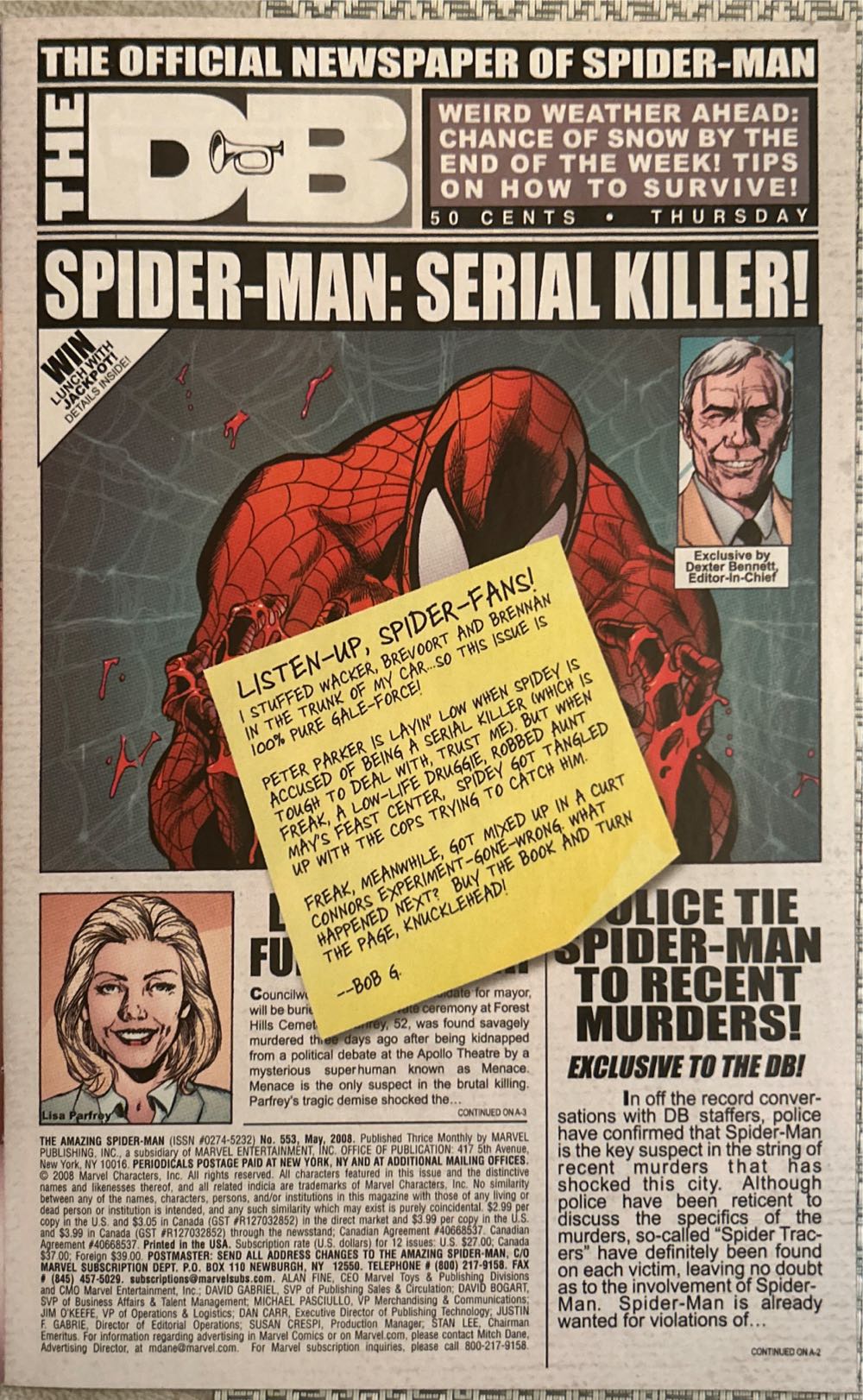 The Amazing Spider-Man - Marvel Publishing Inc. (553 - May 2008) comic book collectible [Barcode 75960604716155311] - Main Image 3