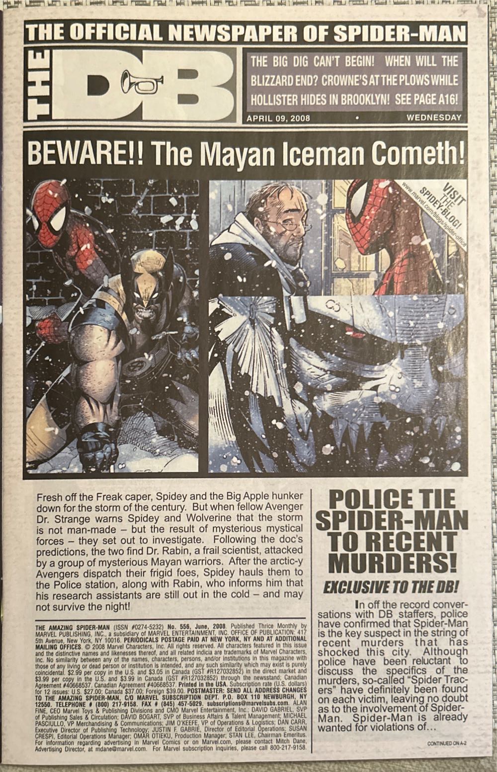 The Amazing Spider-Man - Marvel Comics Amazing Spider-man* (556 - Jun 2008) comic book collectible [Barcode 75960604716155611] - Main Image 3