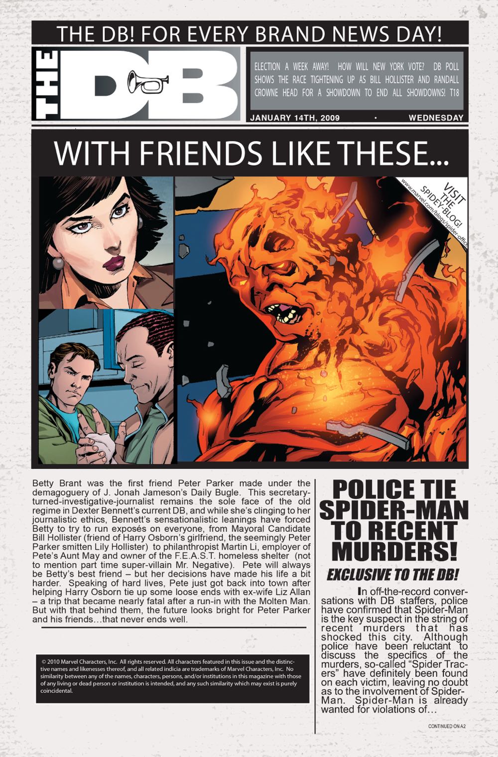 Amazing Spider-Man, The Vol. 2 - Marvel Comics (583 - Mar 2009) comic book collectible [Barcode 75960604716158311] - Main Image 2