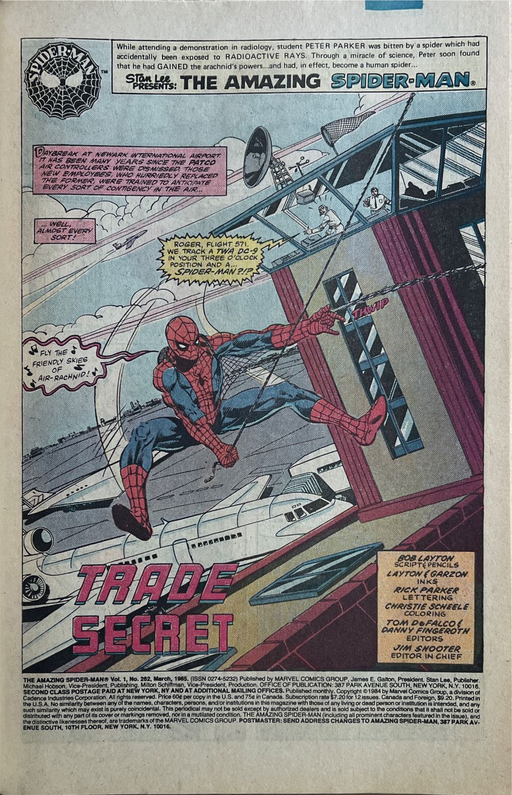 Amazing Spider-Man, The - Marvel Comics (262 - 03/1985) comic book collectible [Barcode 071486024576] - Main Image 2