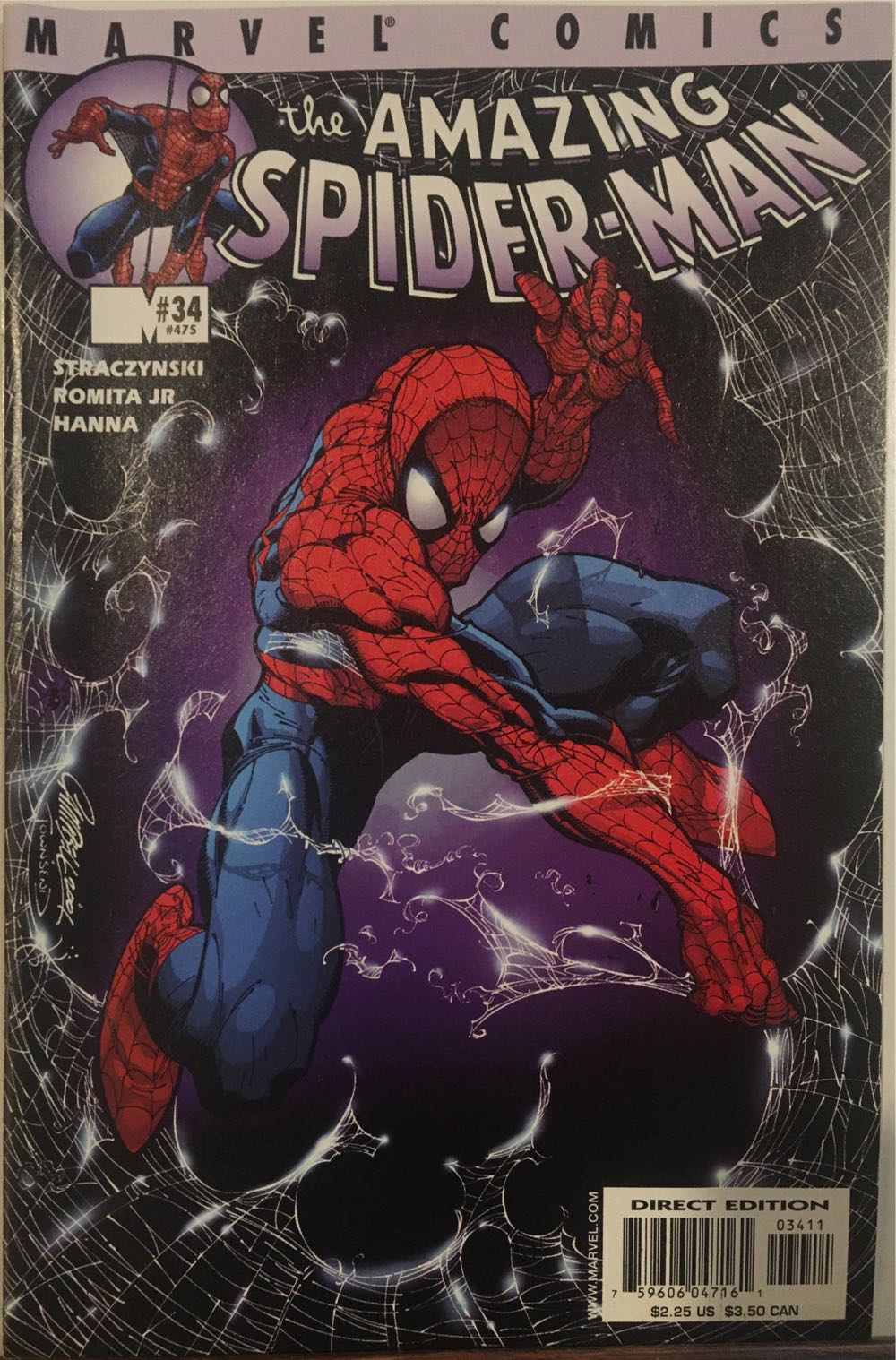 The Amazing Spider-Man - Marvel Comics (34 - Oct 2001) comic book collectible [Barcode 75960604716103411] - Main Image 2