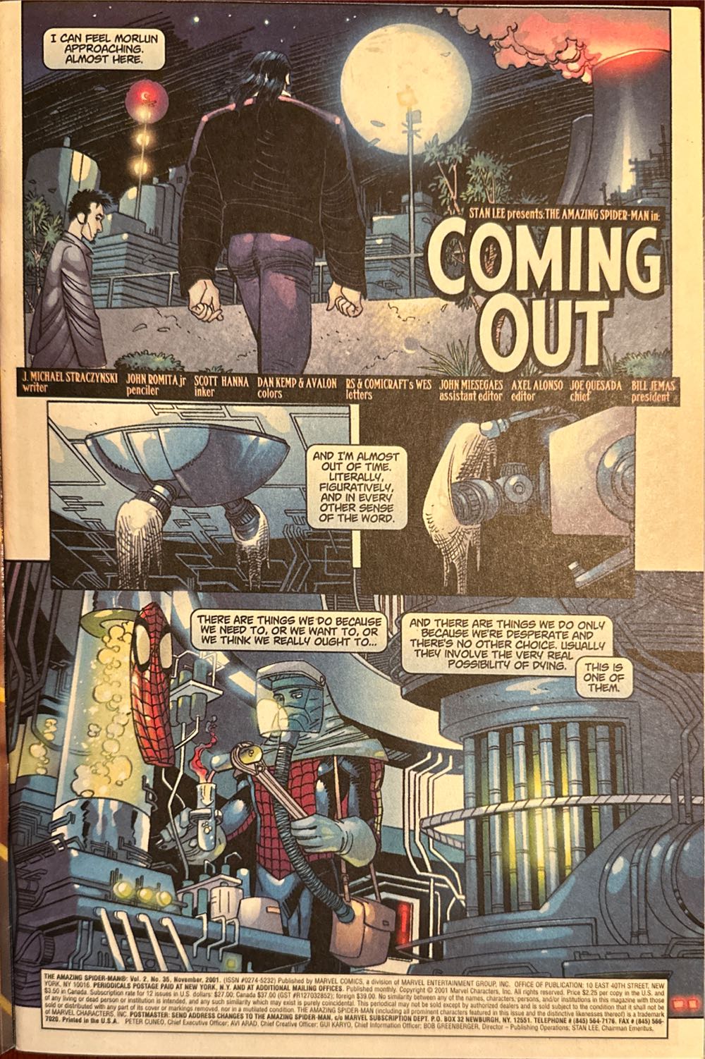 The Amazing Spider-Man - Marvel Comics (35 - Nov 2001) comic book collectible [Barcode 75960604716103511] - Main Image 2